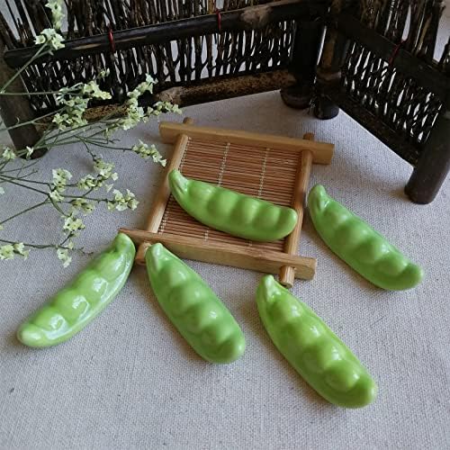 Haifle/Зелени Керамични Поставки за пръчици за хранене, Подложки за столове под формата на грах, Поставка За пръчици за хранене За декорация