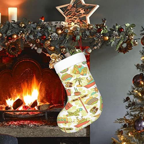 Коледни Чорапи Augenstern За Пътуване, Почивка, Къмпинг, На Двустранните Висящи Чорапи За Камината