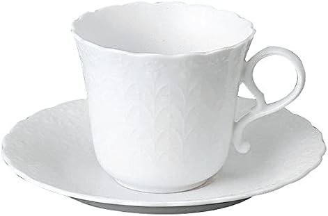 Narumi 9968-6593 чашата за Кафе с блюдцем копринено-бял цвят (за 1 човек), Костен порцелан