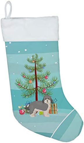 Carolin's Treasures CK3841CS Havapoo 2 Коледни Чорапи за Коледната Елха, Чорапи За Окачване на Камината, Коледен Сезон,