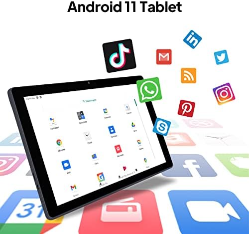 Таблет с 10,1-Инчови таблети с Android 11 Четириядрен процесор и 2 GB ram и 64 GB ROM Сензорен екран 1280x800 IPS HD Метален
