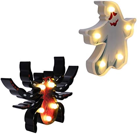 Abaodam1 Комплект от 2 елемента Декоративна led нощна светлина, за Парти на Хелоуин, декоративна лампа Творческа форма, С Led Лампа за