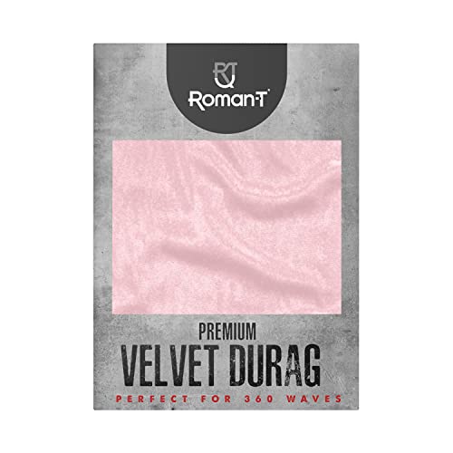 Кадифе парцал Roman-T Premium Durag за мъже и жени, за 360 Вълни, Къдрици, дредов и къдрици, Дълги и широки опашки, ултра Мека и