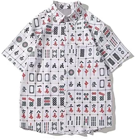 n/a Годишна Персонализирана Риза за игра на Маджонг, Плажен костюм, Мъжки Свободни шорти в Гонконгском стил с къси ръкави, Спортен