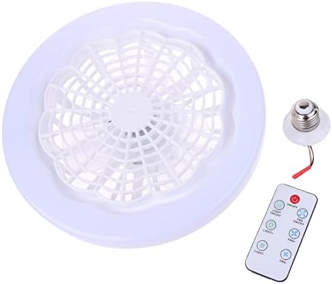 SARDFXUL Вентилатор на Тавана Лампа E27, Лампа на Главата на Вентилатора-Охладител с Дистанционно Управление Регулируема Скорост
