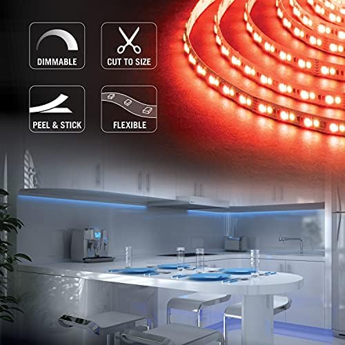 Armacost Lighting RibbonFlex Pro Многоцветен и бяла led лента 60 + 60 светодиода / m, 32,8 фута (10 м), 624250