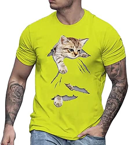Летни Ризи за мъже, Мъжки Спортни Риза, бързосъхнеща, Спортно Облекло с къси ръкави във формата на Животни, за да е Подходяща
